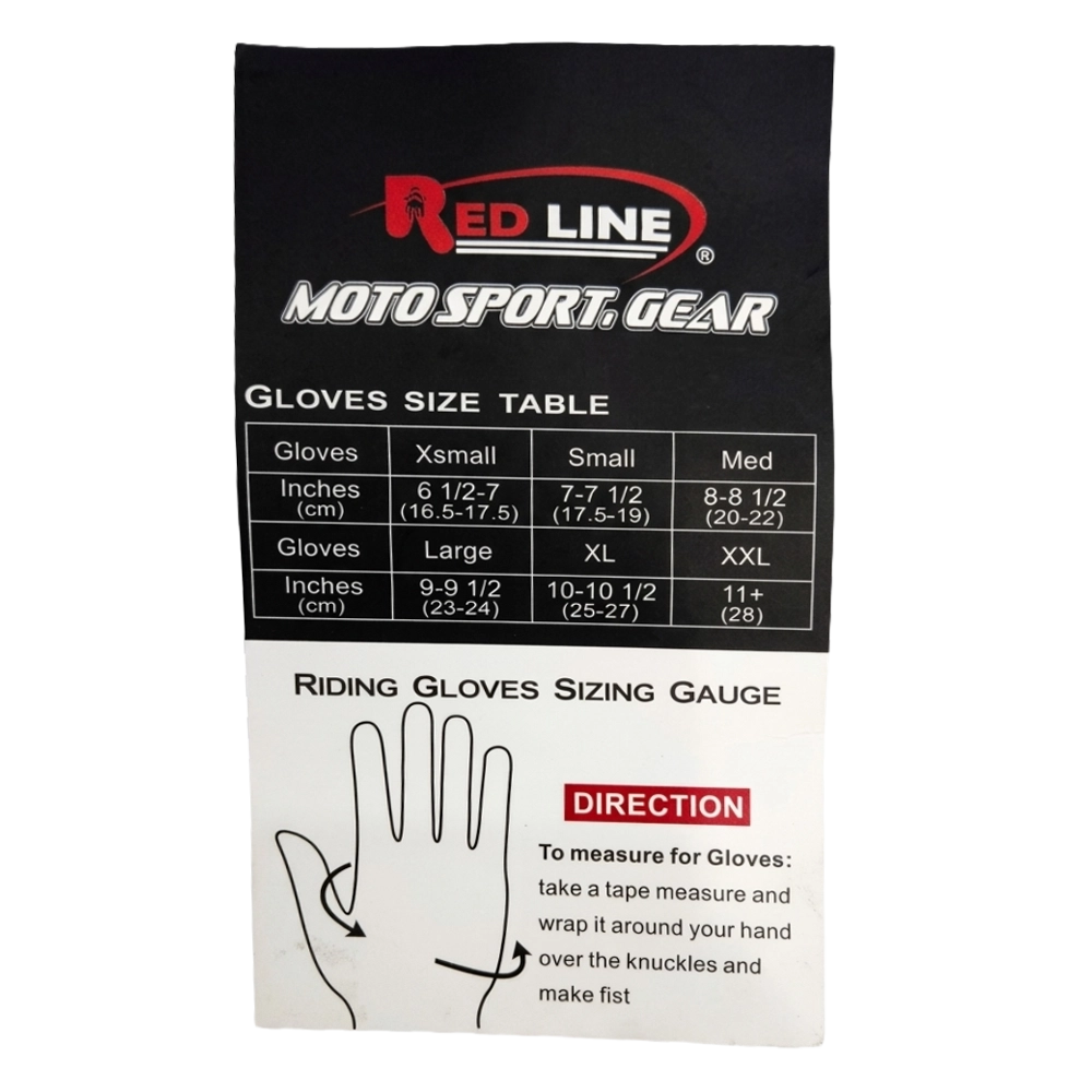 دستکش پروتکشن دار موتور سواری برند REDLINE
